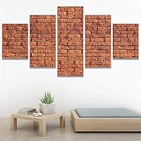 SIGNWIN 5 Panel Canvas Wall Art Abstract Colorful Hallway Industrial Lights Modern Artwork for Home Decorations Ready to Hang - 60