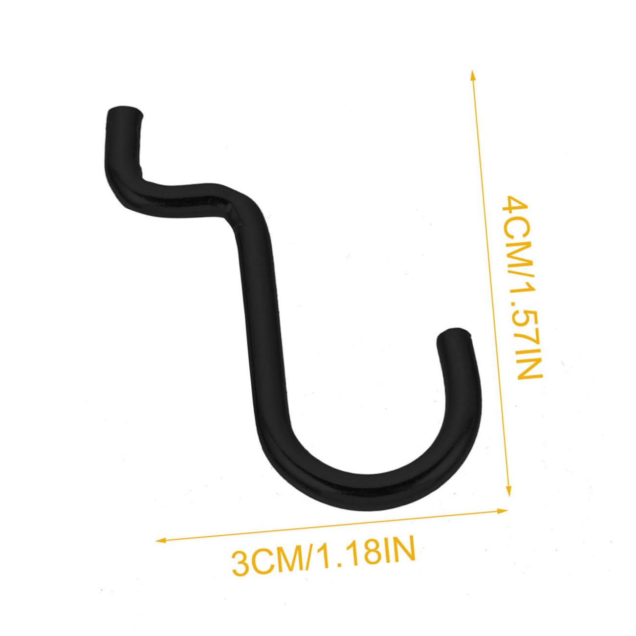 NAMOARLY Pegboard Hook Accessories 24pcs Iron Hooks Simple Install Multi-Environment Hooks for Tools Garage Office