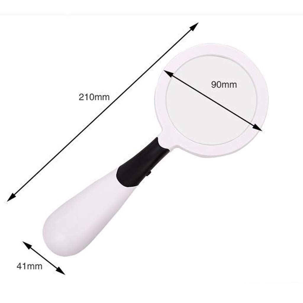 Lente d'ingrandimento portatile con luci LED, lente d'ingrandimento per hobby, anziani, degenerazione maculare