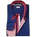Lyon Becker Mens Italian Shirts Double Collar Slim Fit Casual Button Down Shirt