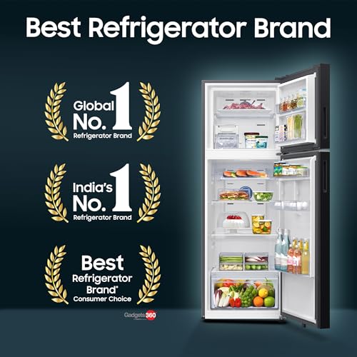 Samsung 396 L, 3 Star, Convertible 5-in-1, Digital Inverter, Frost Free Double Door, Bespoke AI WiFi Refrigerator (RT41HG6A23B1HL, Black DOI, 2026 Model) 12 512GSJ3q9iL