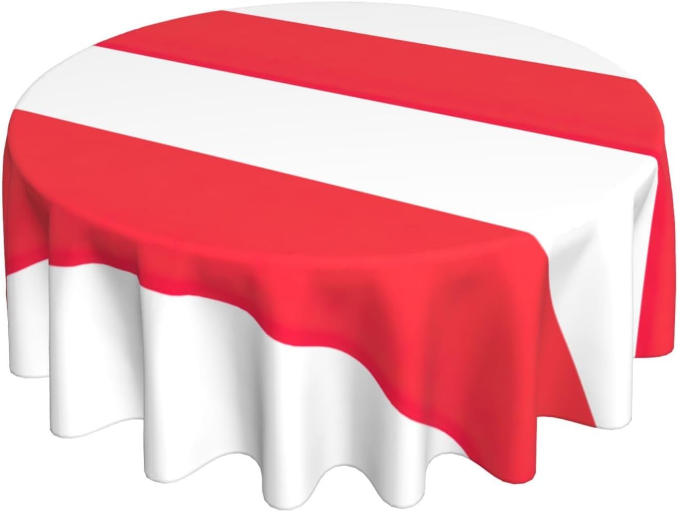 Indonesian Flag Print Wrinkle Free Dining Table Cover for Birthday Party Farmhouse Tablecloths Up to 60 x 60 Inches