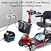 Atsgke 4 Wheel Powered Mobility Scooters, Mobility Scooters for Seniors, Folding Electric Wheelchairs for Adults Collapsible and Compact Duty Travel Scooter with Dual Battery and Basket(Red)