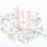 CABELLO SUAVE: Set de cepillo y peine + bolsa con 1000 gomas de pelo con bandas elásticas de colores suaves/pasteles, ideal para que el aseo diario de los más pequeños de la casa sea lo más confortable posible.