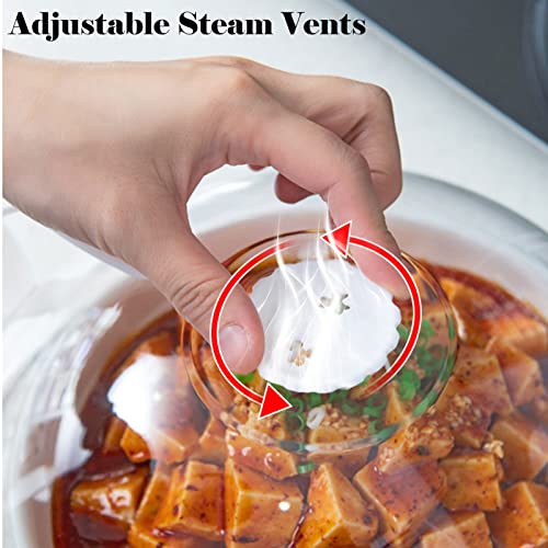 Microwave Splatter Cover For Food, Clear Like Gla Microwave Splash Guard Cooker Lid, Dish Bowl Plate Serving Cover With Steam Vent, Bpa-Free, Saft Plastic, 10.5 Inchs #TOP3