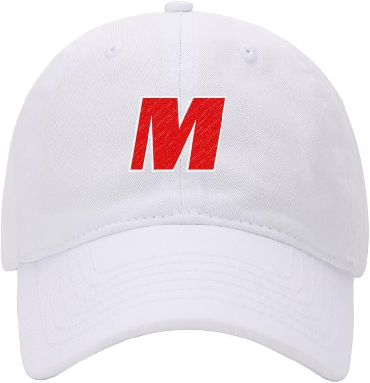 Baseball Cap Men Handsome Letter M Embroidered Washed Cotton Dad Hat Baseball Caps