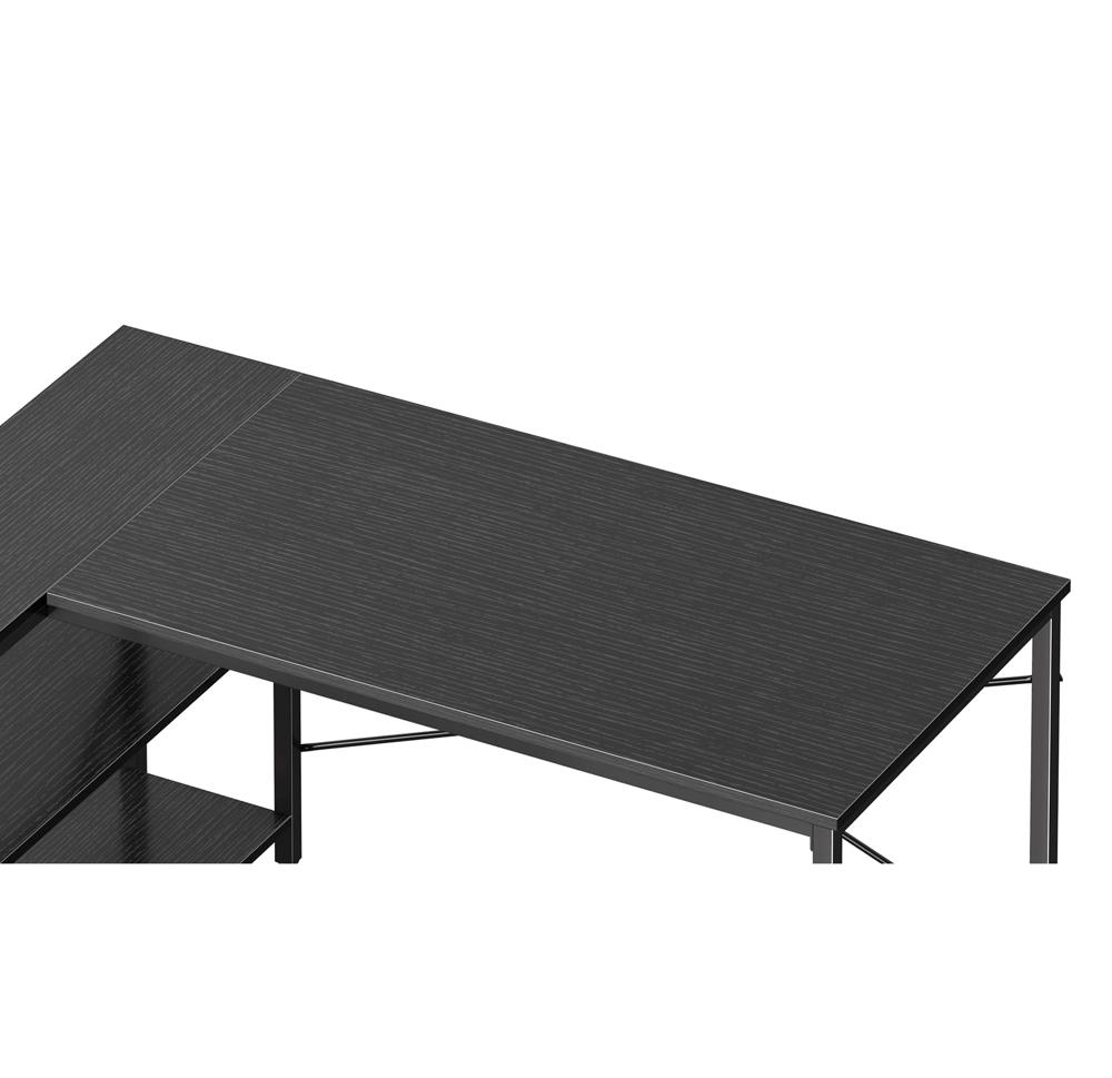 AODK L Shaped Desk With 4 Tier Drawers, 61" Reversible Gaming Desk With Power - View #3