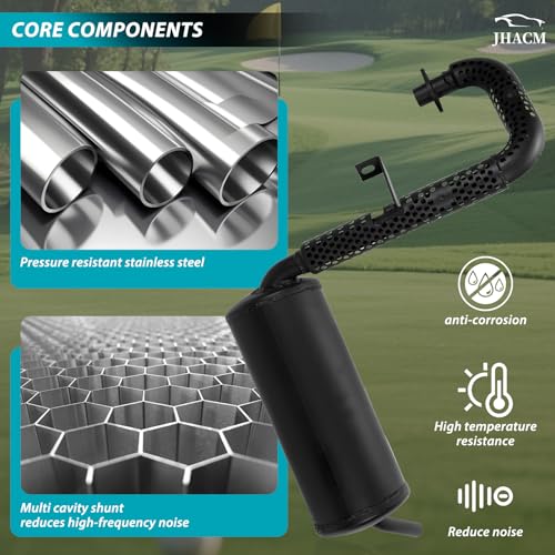Image of Golf Cart Muffler FE290 101859301 Compatible With Club Car Gas FE290 Kawasaki Motor 1994-2014 Golf Cart