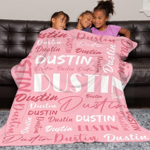 Personalized Blankets for Kids with Names Customized Blankets with Name for Adult Custom Blanket Gift for Birthday Christmas Valentines Day Gift