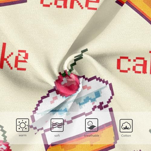 Girls Underwear Toddlers 2t Cotton Panties Little Girl Aesthetic Briefs Undies Kids Cute Cartoon Cakes Yellow3