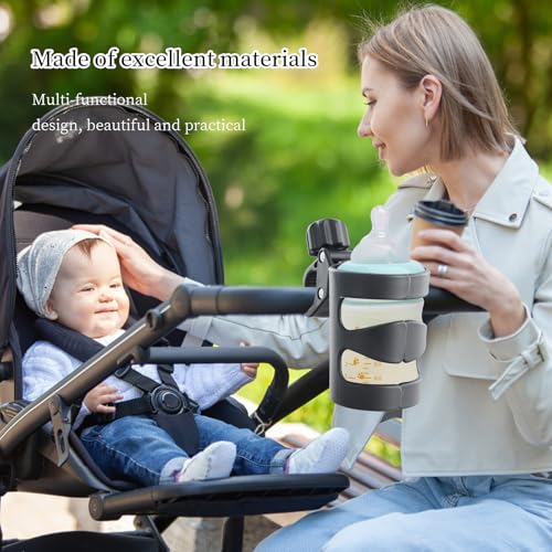 Miniatura 4 de Portavasos Ajustable 360 Grados Para Cochecito De Bebé Universal, Adaptable A Cualquier Botella O Vaso Para Carritos Bebé, Sillas Ruedas Y Bicicletas, Producto Duradero Y Ecológico