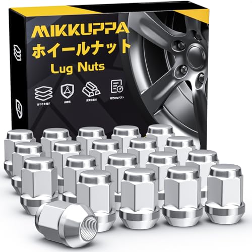 MIKKUPPA ホイールナット M12×P1.5 袋タイプ ホンダに適用 テーパー座60° ラグナット シルバー 19HEX 長さ31 mm 20個セット SCM合金鋼 タイヤナット