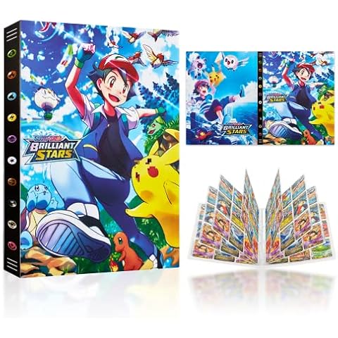 Cards Holder Album, Large Trading Card Binder Sleeves 9 Pocket 30 Pages, Cards Holder Binder Book 540 Cards,Card Folder Album Storage,Kid Collectible Cards Albums for Gx Ex Trainer Card Girl Boy Gift Cover