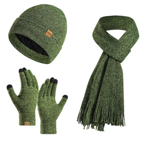 Bufanda de cuello y gorro térmico con guantes de invierno para usar el móvil sin pasar frío