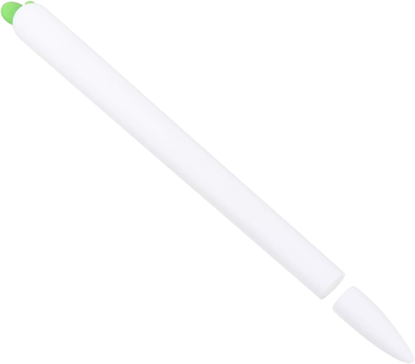 Villcase おすすめネット にんじん型スタイラススリーブアンチタッチスクリーンペンカバーシリコンスリーブ保護スキンカバーアップルペンシル2ホワイト 対応