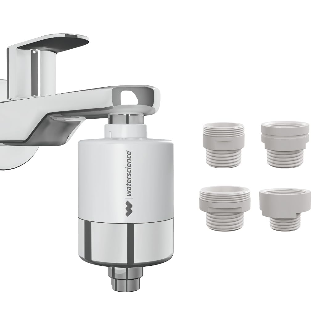 WaterScience CLEO Hard Water Softener for Tap and Shower | Shower Filter for Bathroom | Hard Water Filter for Tap - CLEO-SFU-423