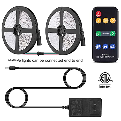 Ellight Led Strip Lights With Music Sync, 32.8Ft Dream Color Led Lights, Color Changing Led Strip Lights With Remote For Home Lighting Kitchen Bed Flexible Strip Lights For Bar Home Decoration #TOP3