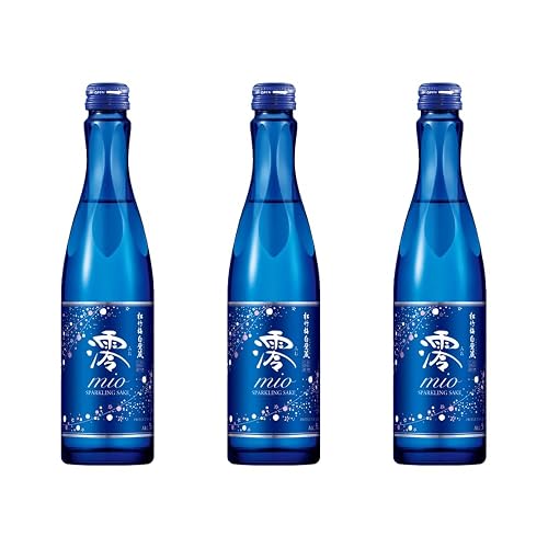 Takara Sho Chiku Bai Shirakabegura Mio Sparkling Sake 300ml | 5% Alc./Vol | Light & Refreshing Japanese Sake | Bundle Pack (3)