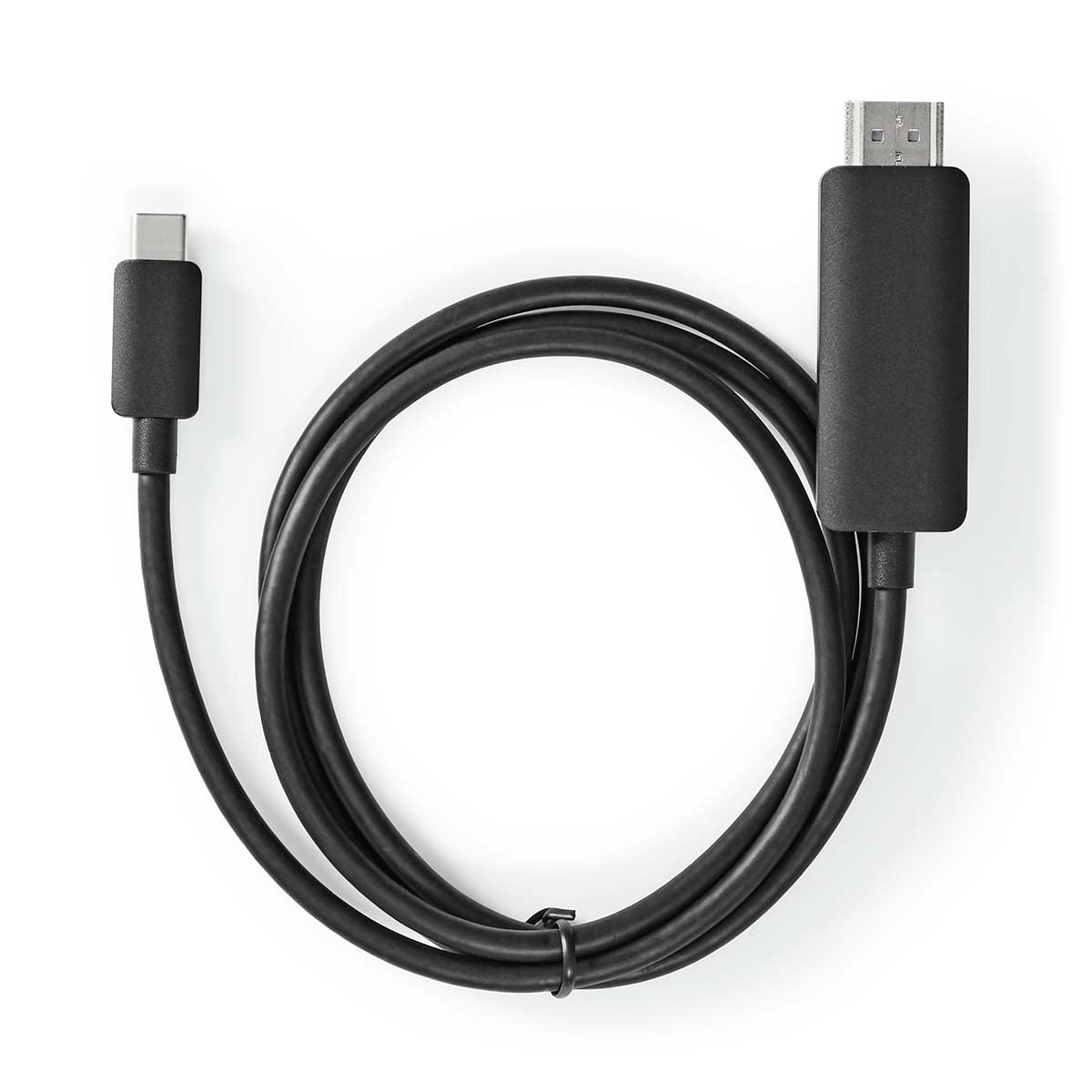 Nedis CCGB64655BK20 Adaptador USB | USB 3.2 Gen 1 | USB-C™ Macho | HDMI Macho | 2 m | Redondo | niquelado | PVC | Negro | Caja