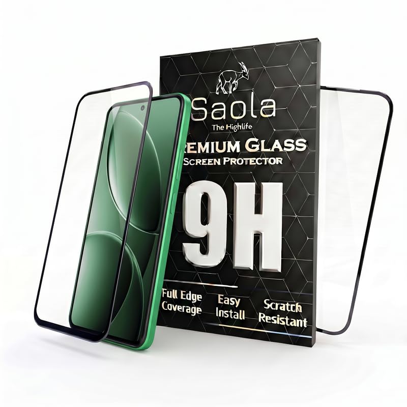 Image of Saola HD Clear Tempered Glass for Redmi K80 Pro | High Strength 9H Protection, Smooth Touch, Full Coverage Screen Guard, 2-Step Installation Kit | Quick & Easy Application (Pack of 2)