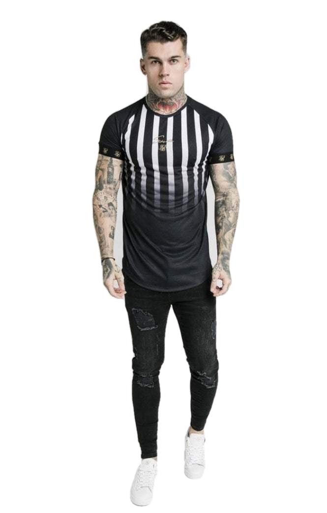 Raglan Stripe Fade Tech Tee - Men T-Shirt