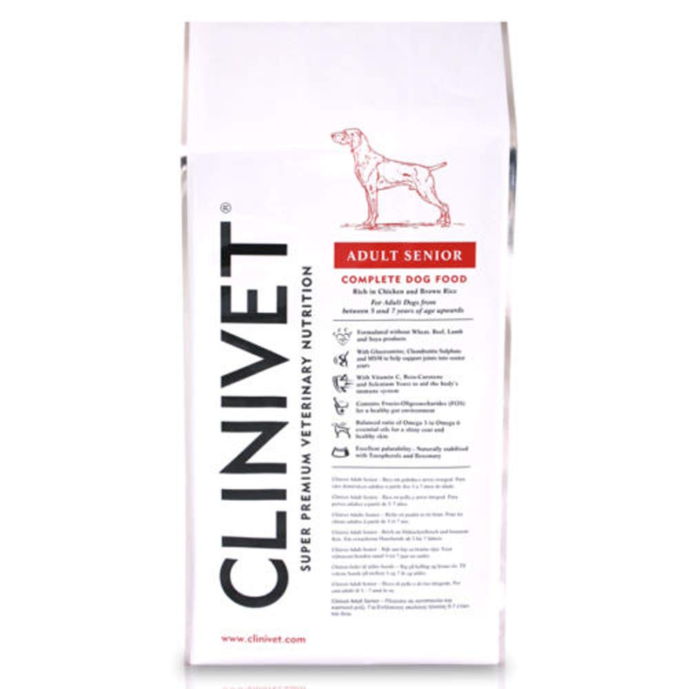 ClinivetAdult Senior Super Premium Natural Hypoallergenic Complete Dry Dog Food - Rich in Protein and Vitamins, 4kg