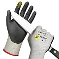 High Level Cut Resistant Work Gloves for High Risk Work, ANSI A7 Cutting Gloves with Reinforced Thumb, Used for WoodWorking, Construction, Non Slip, Durable, Breathable & Cool, L, 1 pair, PR3727