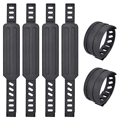 SNAGAROG - 6 correas de goma para pedales de bicicleta estática, correas de pedal, correas universales de repuesto para pedales de bicicleta de spinning, ejercicio, ciclismo
