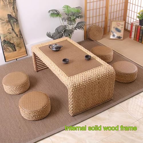 Table basse en rotin naturel compacte pour optimiser les petits salons et balcons - 6