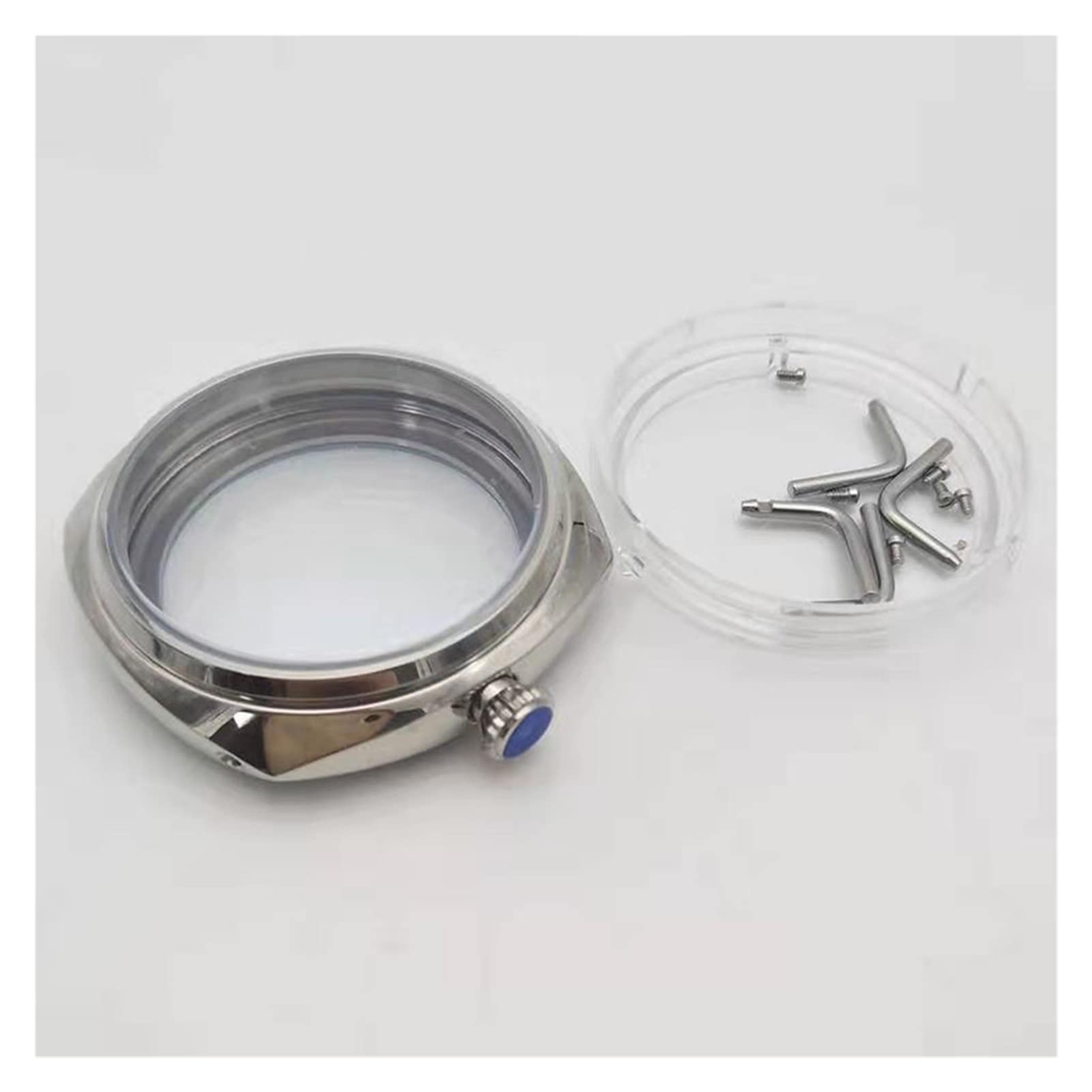 Cassa in Acciaio Inossidabile da 45 mm, Compatibile con Movimento a Carica Manuale ST36, Cassa Lucida, Compatibile con Bracciale con Movimento 6497/6498.