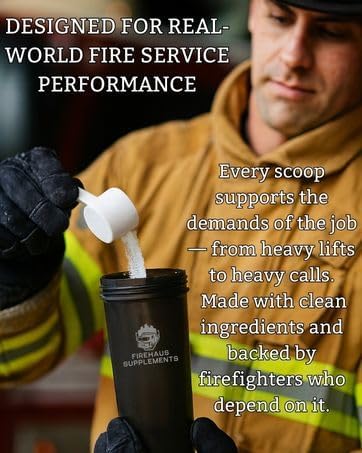 Miniatura 4 de FireHaus Creatina + electrolitos - Fuerza, hidratación y recuperación para bomberos  0.18 oz de creatina monohidrato en polvo, potasio, magnesio y
