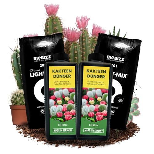 TronicXL Abono líquido para cactus, 2 l, 40 litros, para suculentas, cactus, suculentas, fertilizante líquido, 2 litros, tierra para cactus, tierra suculenta, tierra para cactus