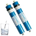 HUINING Reverse Osmosis Membrane Residential RO Membrane Water Filter Cartrige Replacement for Home Drinking Water Filtration System Household (2PCS 100GPD membrane)