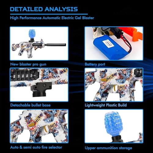 Image of Fresh Gel Blaster Gun Automatic Gun for Kids-Adults Electric Operated High Speed Including 5000 Gel Balls for Kids and Adults. B3