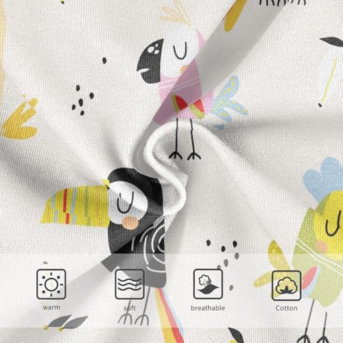 ZZKKO Cute Parrots Toucans Girls Underwear Toddler Panties for Girls Comfort Brief Size 2T-8Y3