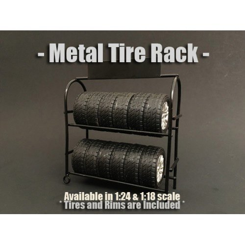 Amazon | American Diorama 1/18 Metal Tire Rack メタルタイヤ