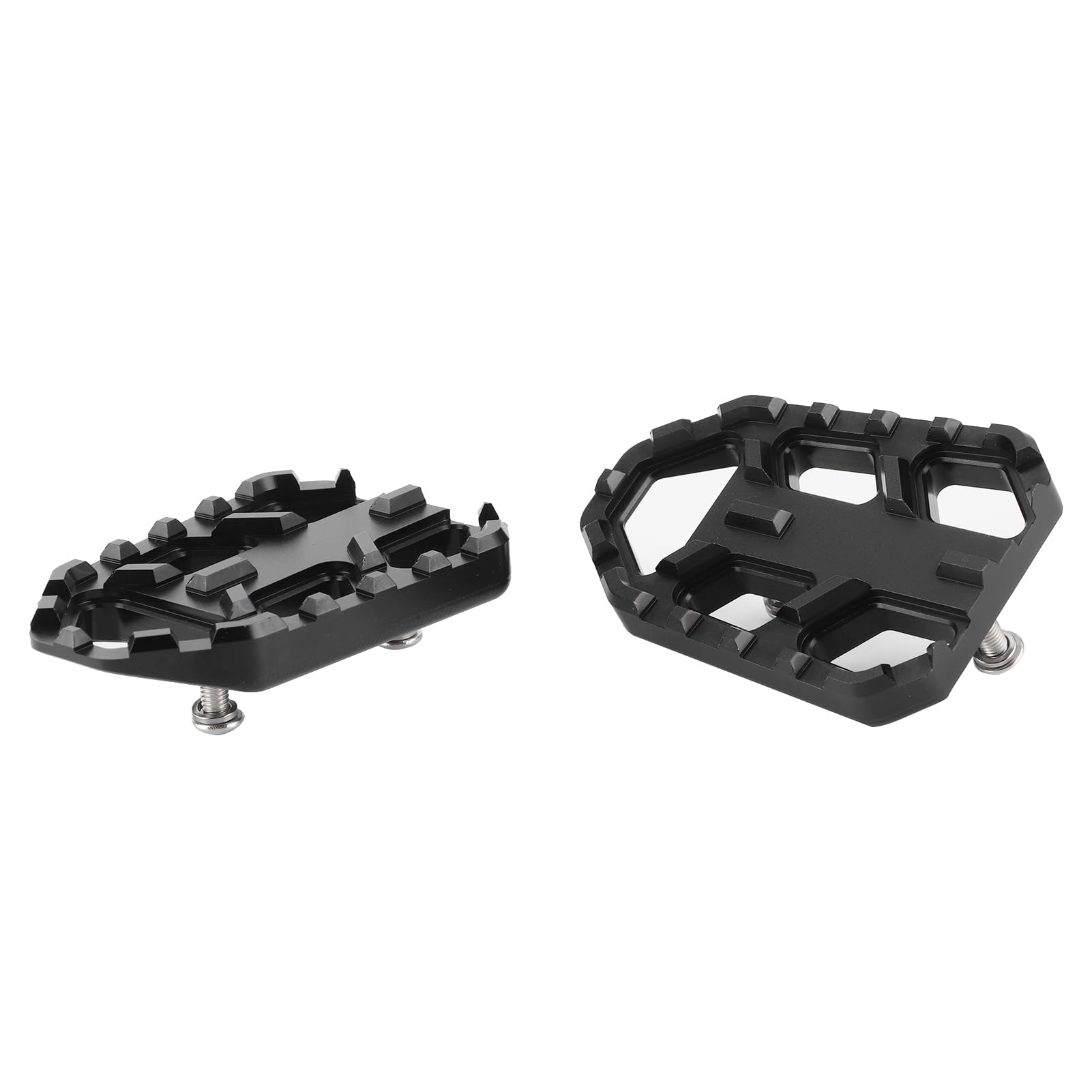 Pedales de moto CNC aleación de aluminio anodizado reposapiés anchos para mayor comodidad en DL650 DL1000 VSTROM 650XT 1000XT color negro tamaño 85x60x15mm par