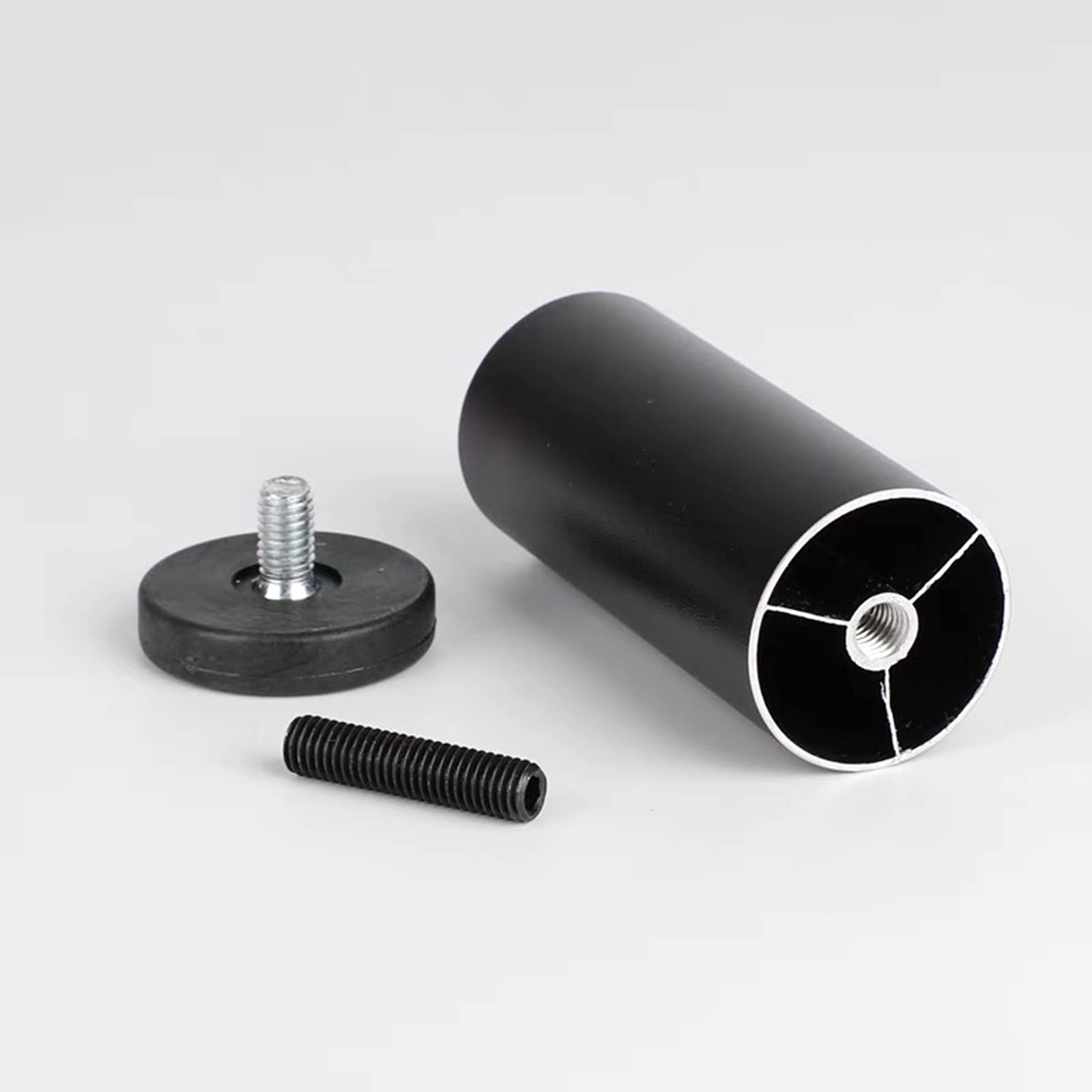 Patas ajustables de metal para mesa y sofá, 4 patas de soporte intercambiables de aleación de aluminio con varilla roscada M8 para cabina