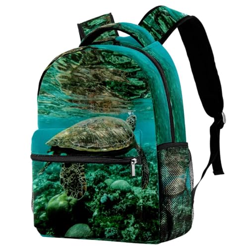 Sac de voyage décontracté tortue verte 29.4x20x40cm pour ados