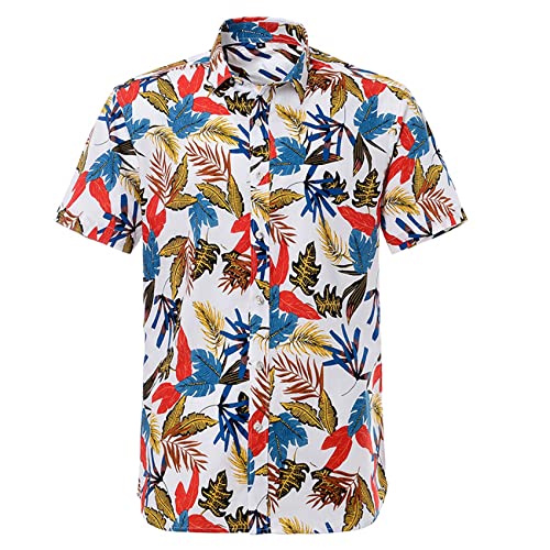 Camisa De Manga Corta con Estampado De Moda De Primavera Y Verano De AlgodóN Camisa De Playa para Hombres Cover