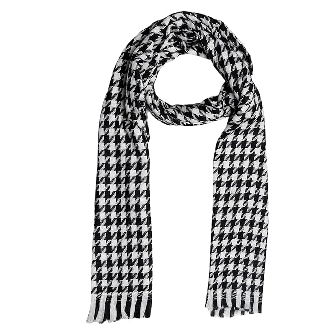 techtest Men's Wool Muffler – Warmth and Style for Every Occasion (Length 1.75 Meters, Pack of 1) (Black)-picture-8