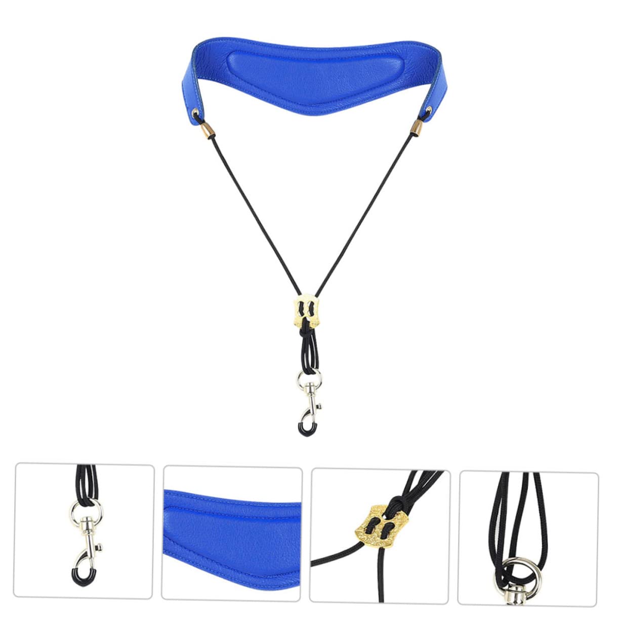 ibasenice 3pezzi Cinghia Per Sassofono Imbottito Tracolla Comoda e Traspirante Per Musicisti Colore Blu Accessorio Per Strumenti Musicali