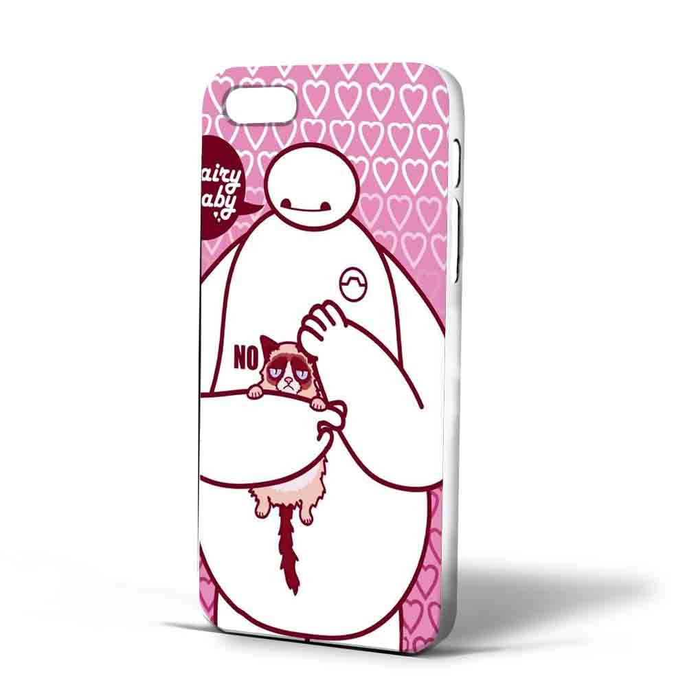 baymax and grumpy cat hairy baby TV Iphone Case (iPhone 6s plus White)