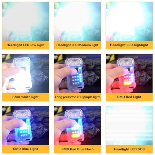Image of Rechargeable LED Work Light with Rotatable Head, Adjustable Angle Hands-Free Flashlight, Portable Magnetic Inspection Light, USB Charging, Compact Emergency Light for Camping