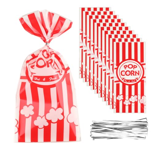 Lot de 200 sacs à pop-corn en papier kraft - Boîtes à pop-corn - Boîtes à pop-corn - Boîtes de fête pour cinéma, soirées cinéma, Noël, Halloween,...