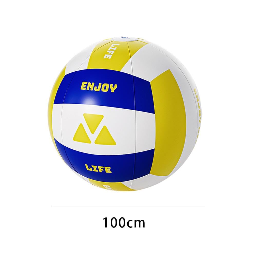 Pallone da spiaggia gonfiabile gigante, 99 cm, in PVC extra spesso, per bambini e adulti, pallone da calcio galleggiante per parco acquatico all'aperto, campeggio, cortile e giochi di squadra