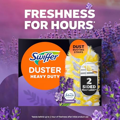 Image of Swiffer Dusters Heavy Duty Multi-Surface Duster Refills for Cleaning, Lavender, 11 Count