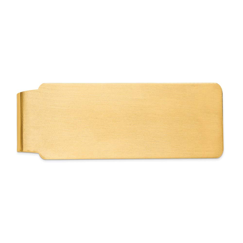 14K Yellow Gold Satin Finish Money Clip