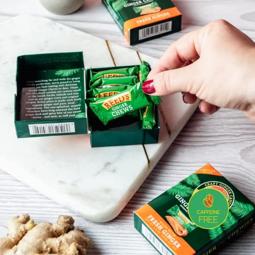 Reed's All Natural Ginger Chews Chewy Ginger Candy - Sweet & Spicy Individually Wrapped Candy For Snacking, Upset Stomach & Morning Sickness - Vegan Snacks For Nausea Relief (2Oz Box, Bulk Pack Of 20) #TOP4