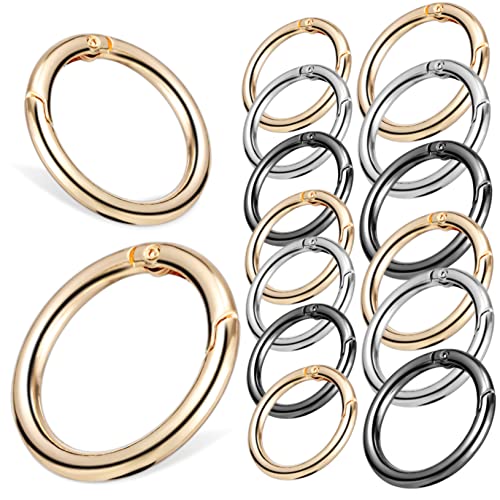 Angoily 30Pcs Snap Clip Hooks Spring Clips for Keychains Bag Strap Rings Light for Crafts Luggage and Dog Collars